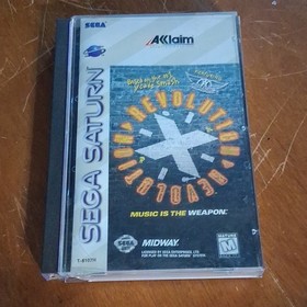 Acclaim Revolution X Sega Saturn Shooter Action Multiplayer Manual Case Disc