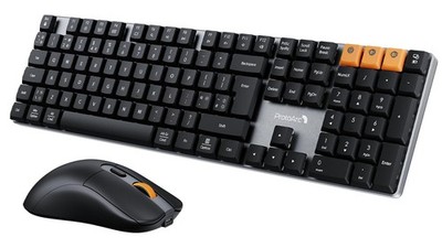 ProtoArc Kabellose Mechanische Tastatur und Maus, KM310 Full-Size... 
