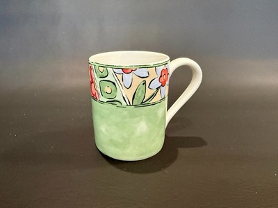 Corelle Coordinates Stoneware Mug Floral Green 4'' Coffee Tea Cup Thailand