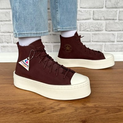 Converse Chuck Taylor Lift Platform Hi Suede Fleece Lining 8 Women Shoes A06783C