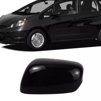 Auto Links Außenspiegel Spiegelkappe Abdeckung Schwarz passt für Honda Fit/Jazz