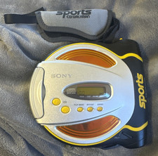 VINTAGE SONY WALKMAN SPORTS D-SJ01 CD Player G-PROTECTION RARE TESTED  WORKS