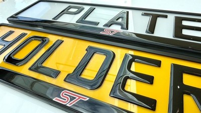 2x 3D Gel  Show Plates & 2 x ST Line Number Plate Holders #1