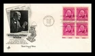 US COVER WILLIAM ALLEN WHITE EMPORIA GAZETTE FDC SCOTT 960 BLOCK OF 4 ARTCRAFT