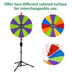 WinSpin 24" Floor Stand Modular Prize Wheel w/ 12 PCS Backup Panels Purple Green — photo 5