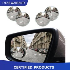 4x Blind Spot Mirrors Round Hd Glass Convex 360 Side Rear View Mirror For Car