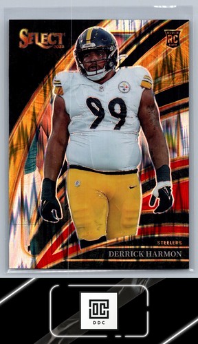 2025 Panini Select #251 Derrick Harmon Black and Red Prizm Shock