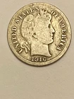 1916 Barber S Dime with 90% Silver very legible
