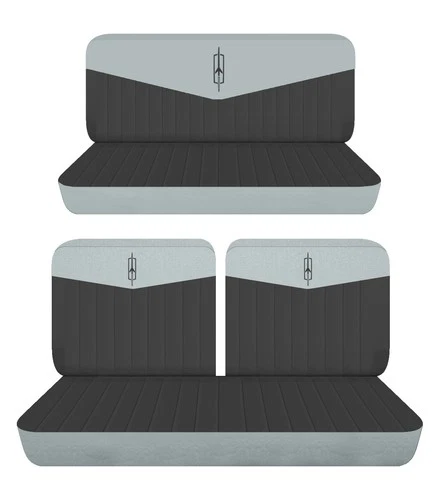 Fits 1949 to 1964 Oldsmobile 88 2Door Front 50-50 top and Rear bench seat covers
