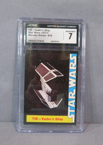 1977 Wonder Bread Star Wars #16 TIE - Vader's Ship — CGC 7