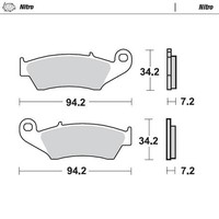 Motomaster Vorn Links Nitro Sinter BremsbeläGe Beta RR 450 4T Racing 2017-2018