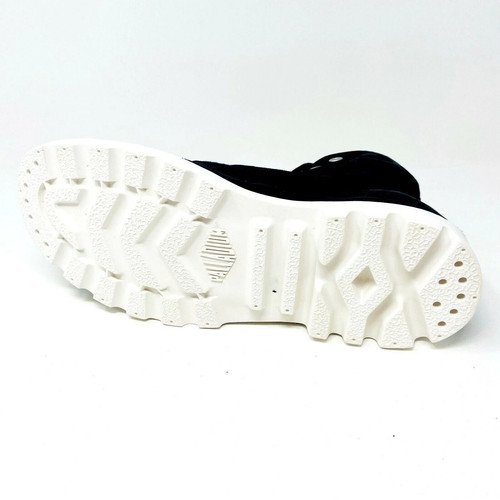 Zapatos/Botas informales Palladium Pampa Hi de lona de encaje para mujer negros/blancos talla 7,5 NUEVO - Imagen 5 de 6