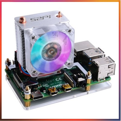 Effizienter ICE Tower Lüfter für Raspberry Pi 4B & 3B - Leise und leistungsstark