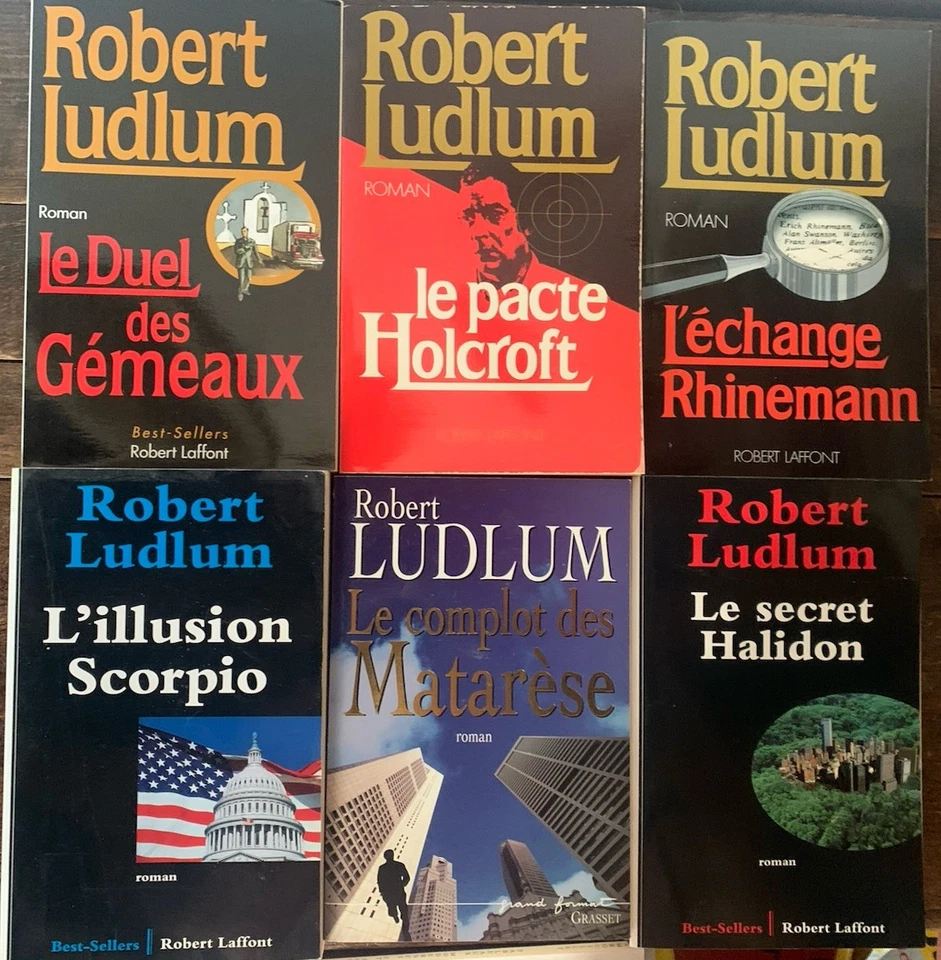 LOT DE 6 ROMANS GRAND FORMAT DE ROBERT LUDLUM - Photo 1/1