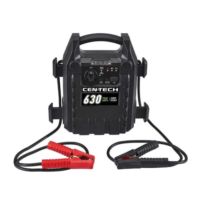CEN-TECH 630 Peak Amp Portable Car Battery Jump Starter Power Pack 17Ah