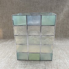 Capiz Shell Lightshade Square Green Blue Cream Retro Vintage Lamp Ceiling