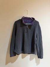 Pull homme Robert Graham grand gris gris quart zip pull coton preppy