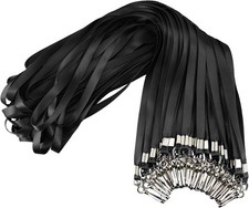 Korty Black Lanyards Bulk 50 Packs for ID 50 packs,