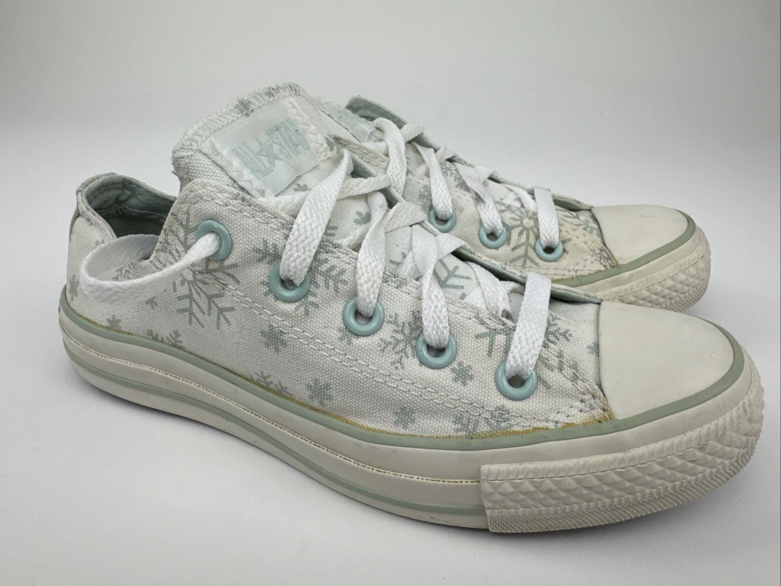 Sneakers basse Converse Snowflake Chuck Taylor All Star bianche salvia donna 6
