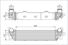 VALEO Ladeluftkühler 822934 für BMW 5er G30 F90 Touring G31 6er Turismo G32 7er