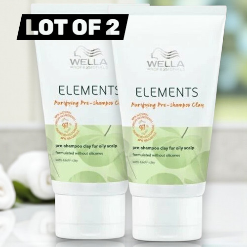 Очищающая глина для умывания перед использованием шампуня Wella Elements 24 унции Партия из 2 3990₽