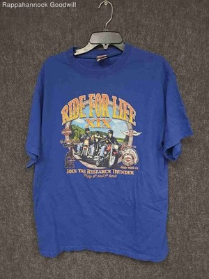 Vintage 2006 Harley-Davidson Ride For Life XIX MDA Benefit T-Shirt Sz L
