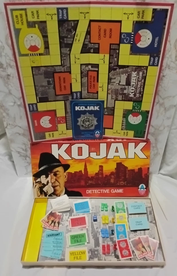 100% KOJAK DETECTIVE Board Game Arrow x MB - 100% Complete - 1975 Vintage -Used - Image 4 of 4