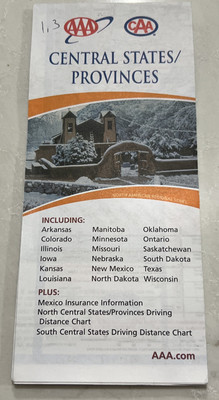 AAA Map Central States / Provinces 2008 AAA Road Map Paper Map