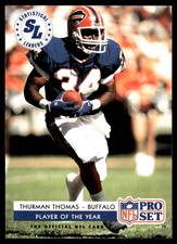 Thurman Thomas 1992 Pro Set #2 Buffalo Bills NFL READ FREE SHIPPING AutographDen