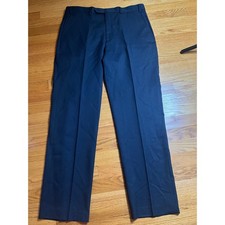 Chaps 100% wool Mens Dress Pants Business  Dark Navy 36x32 Mint condition