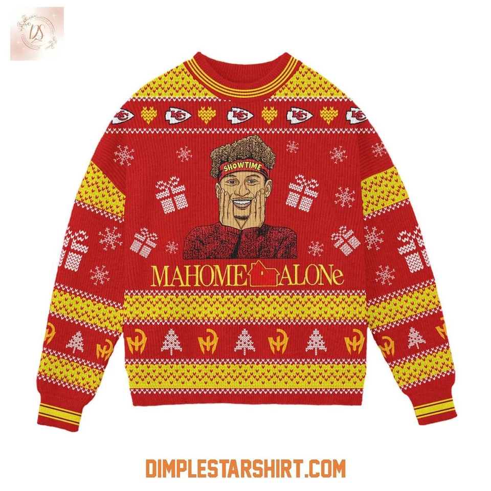 Kansas City Chiefs Mahome Alone Ugly Christmas Sweater Unisex Fit - Image 2 of 4