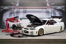 *RARE* Motorhelix 1/18 NISSAN SKYLINE GTR R34 Nismo Z-Tune White w/ RB26 Engine