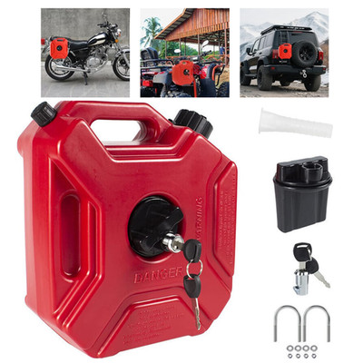  5L Gas Fuel Tank Gas Can Oil Storage Can For ATV UTV Gokart Motorcycle Car SUV