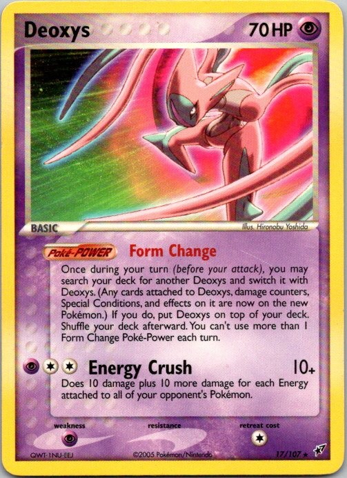 Deoxys 17/107 Rare Deoxys Pokemon Near Mint