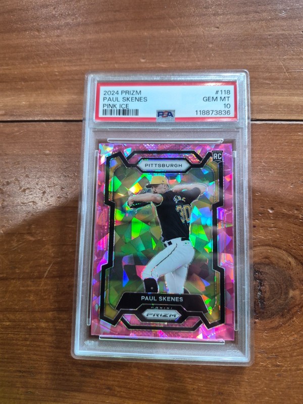 2024 Panini Prizm Paul Skenes Pink Ice Prizm RC PSA 10 !! 🔥🔥 Pirates