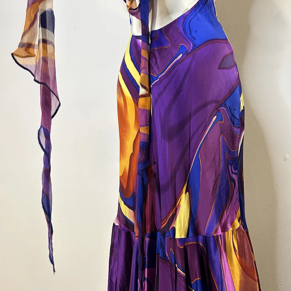 Vestido de seda Y2K Caché formal graduación sirena Fairycore 32-36 pulgadas busto para mujer talla 8” Foto 3 de 4