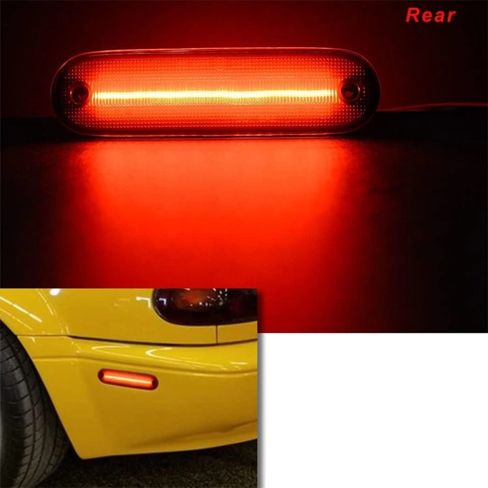 4Pcs Smoked Lens LED Side Marker Light For Mazda MX-5 Miata 1990-2005 NA01515FX - Image 2 of 4