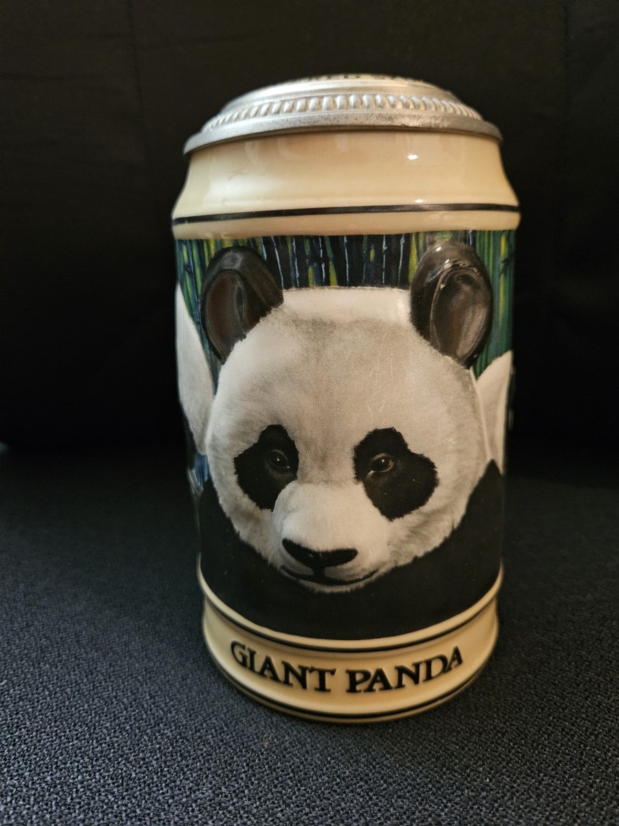 1992 Budweiser Endangered Species Giant Panda Beer Stein Tankard