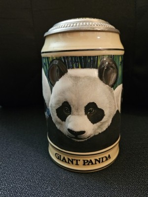1992 Budweiser Endangered Species Giant Panda Beer Stein Tankard