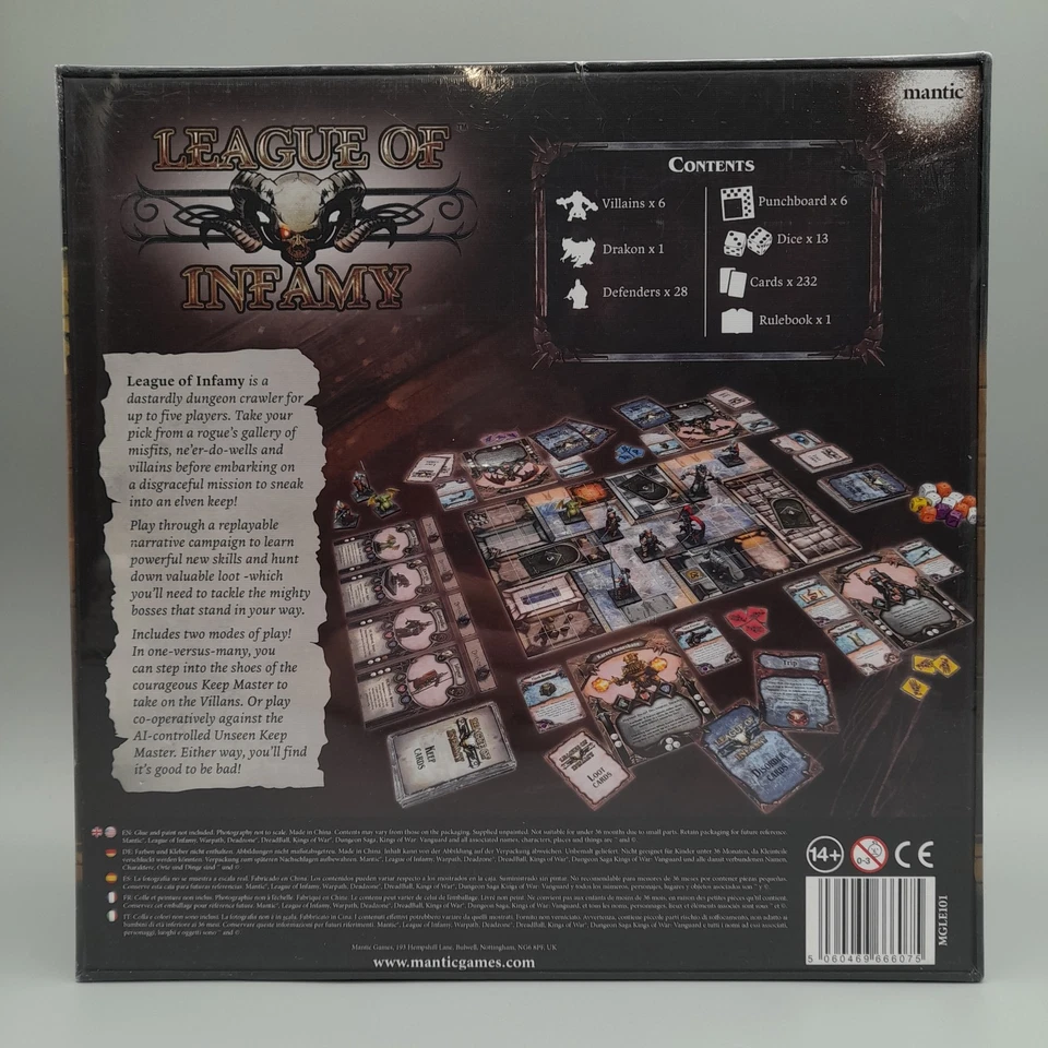 League of Infamy: The Board Game Co-op Dungeon Crawler Mantic Games 2-5 Players - Image 2 of 4
