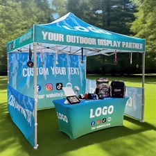 Custom Printed 10 x 10 Replacement Tent Canopy 600D With Full Color Graphics