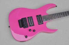 New 6 Strings Pink Body Electric Guitar with Rosewood Fretboard,Black Hardware