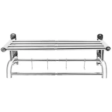 Towel Rack for Bathroom Wall Mounted Towel Shelf with Towel Hook Stainless Steel