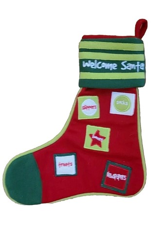 VTG Dog Christmas Stocking Jake Barkley Created By Marsha Blanke Welcome Santa