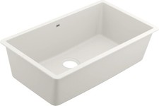 Moen Host 33" Granite Undermount Single Bowl Sink White