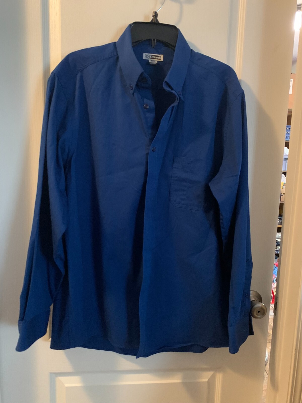 Edwards Blue Dress Shirt in Size L