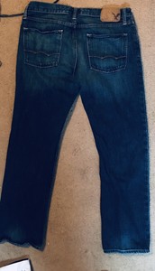 Mens-AMERICAN-EAGLE-Slim-Straight-Dark-Wash-Jeans-30-32