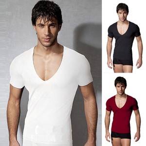 low cut v neck shirt mens