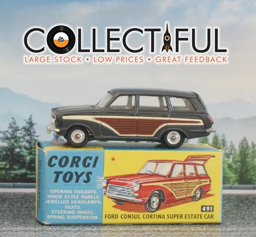 CORGI TOYS - 491 FORD CONSUL CORTINA SUPER  ESTATE CAR *BEAUTY*IN ORIGINAL BOX🔥