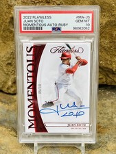 Juan Soto Red Ruby Auto 5/10 PSA 10 2022 Flawless On Card POP 2 Gem Mint! 🔥🔥